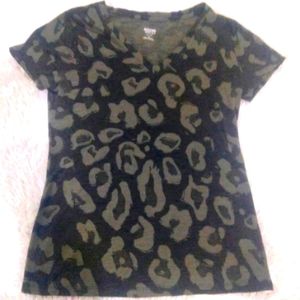 Women's cheetah print boyfriend shirt.